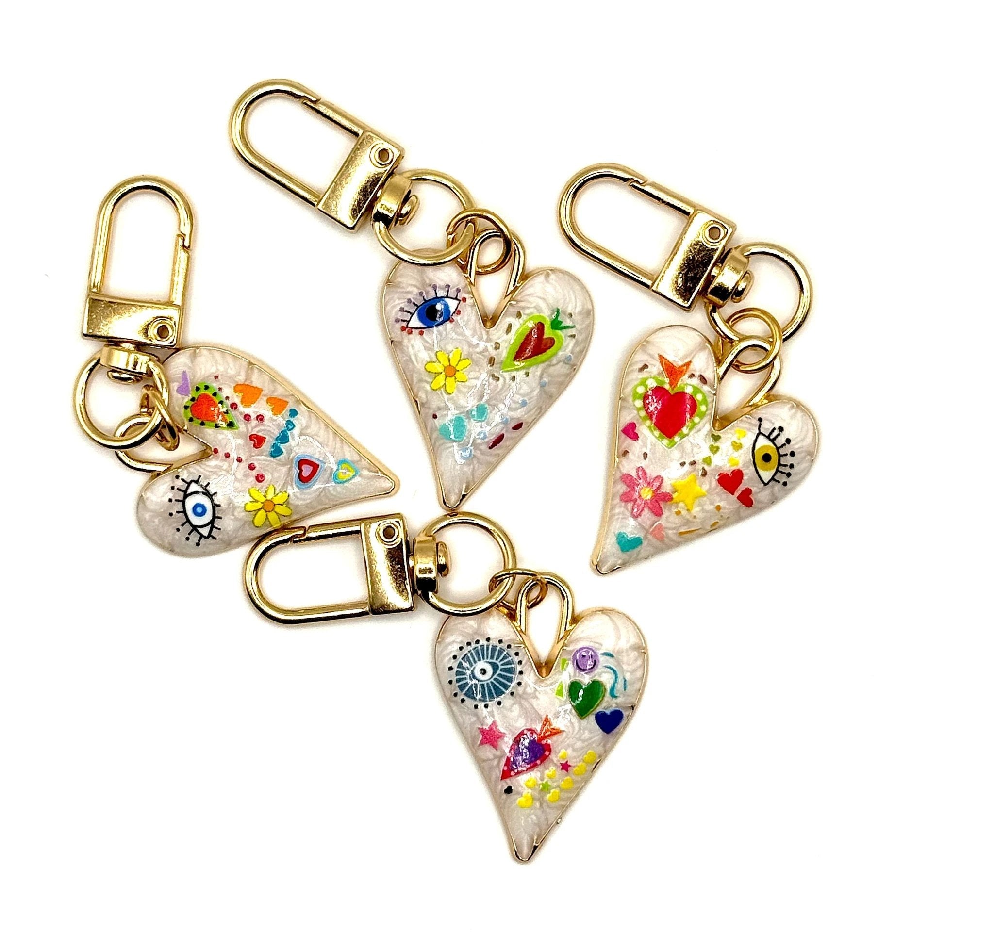 Artsy Heartsy Heart Keychain and Bag Charm by Why Begin