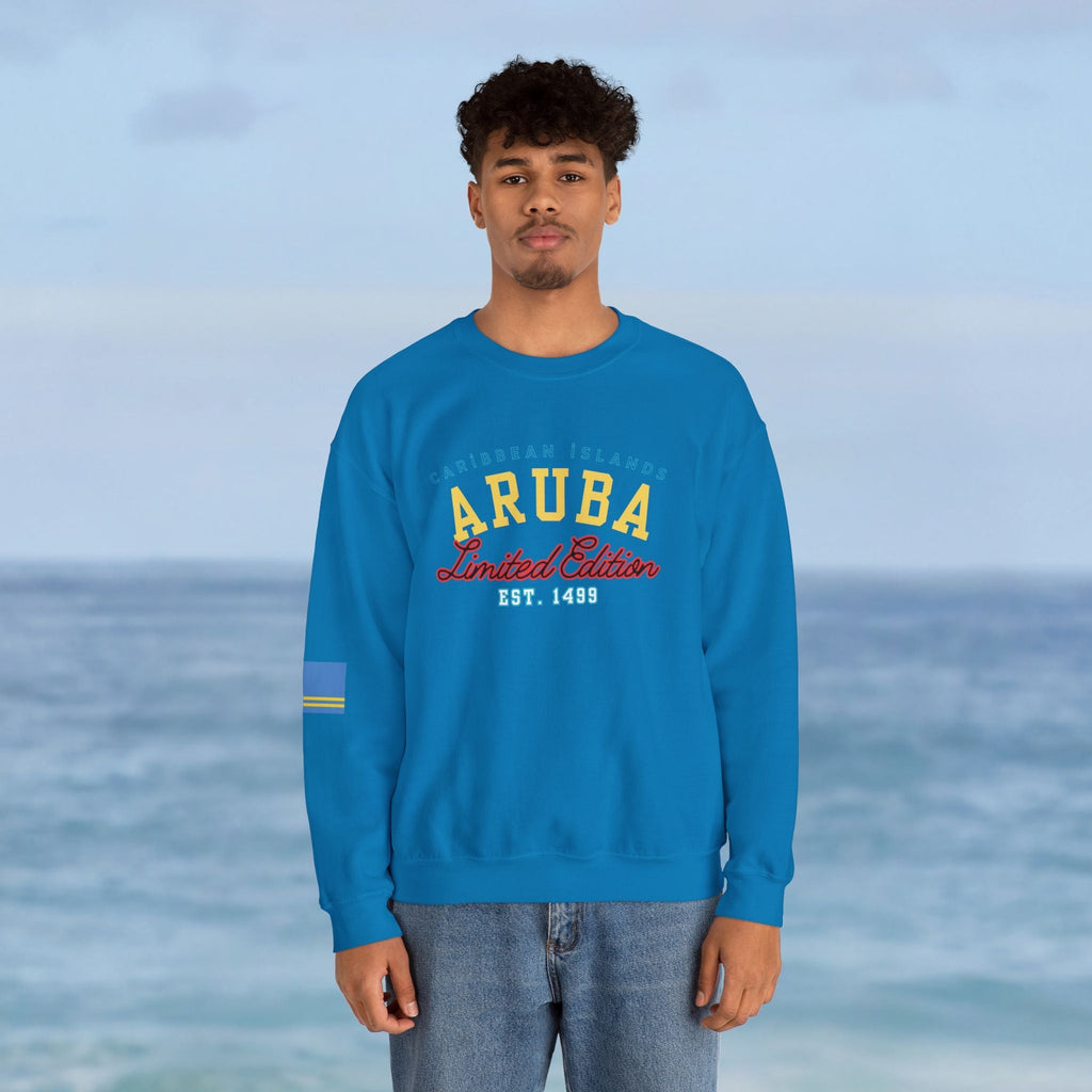 Aruba Caribbean University Sweatshirt Gildan 18000 Unisex Heavy Blend Crewneck Sweatshirt La Vie Bien Aruba Caribbean University Sweatshirt