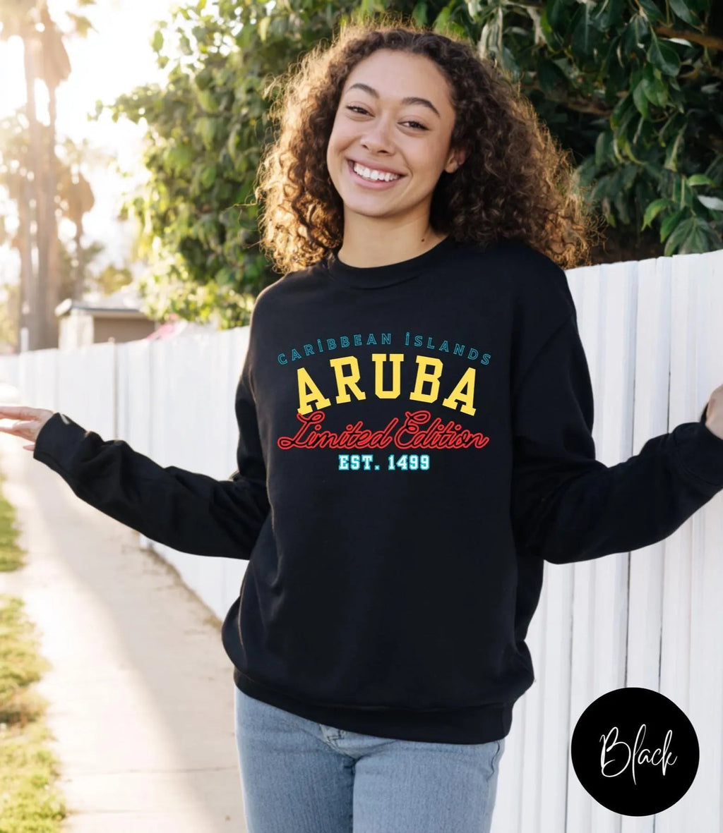 Aruba Caribbean University Sweatshirt Gildan 18000 Unisex Heavy Blend Crewneck Sweatshirt La Vie Bien Aruba Caribbean University Sweatshirt