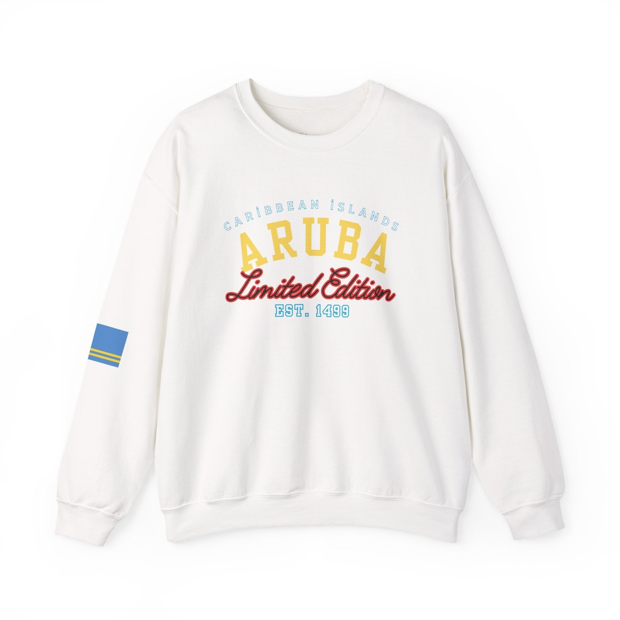 Aruba Caribbean University Sweatshirt Gildan 18000 Unisex Heavy Blend Crewneck Sweatshirt La Vie Bien Aruba Caribbean University Sweatshirt
