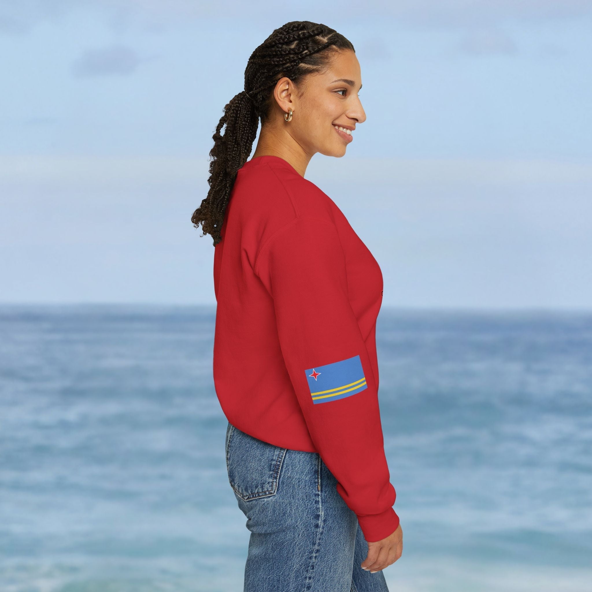 Aruba Caribbean University Sweatshirt Gildan 18000 Unisex Heavy Blend Crewneck Sweatshirt La Vie Bien Aruba Caribbean University Sweatshirt