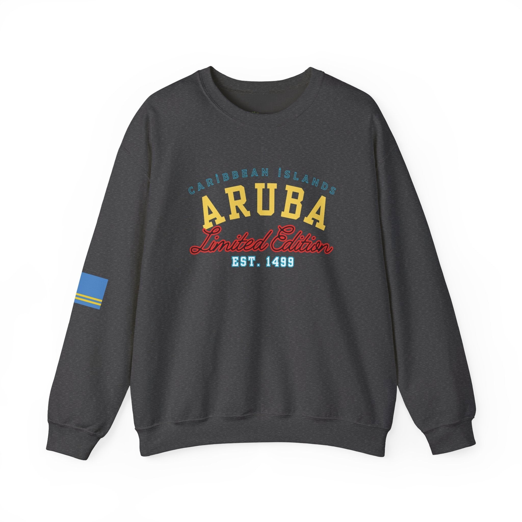 Aruba Caribbean University Sweatshirt Gildan 18000 Unisex Heavy Blend Crewneck Sweatshirt La Vie Bien Aruba Caribbean University Sweatshirt