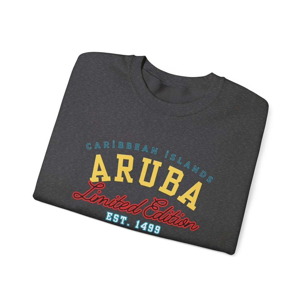 Aruba Caribbean University Sweatshirt Gildan 18000 Unisex Heavy Blend Crewneck Sweatshirt La Vie Bien Aruba Caribbean University Sweatshirt