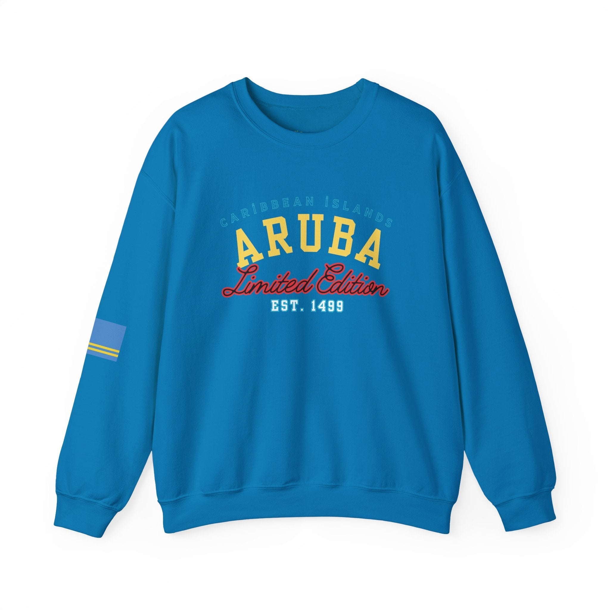Aruba Caribbean University Sweatshirt Gildan 18000 Unisex Heavy Blend Crewneck Sweatshirt La Vie Bien Aruba Caribbean University Sweatshirt