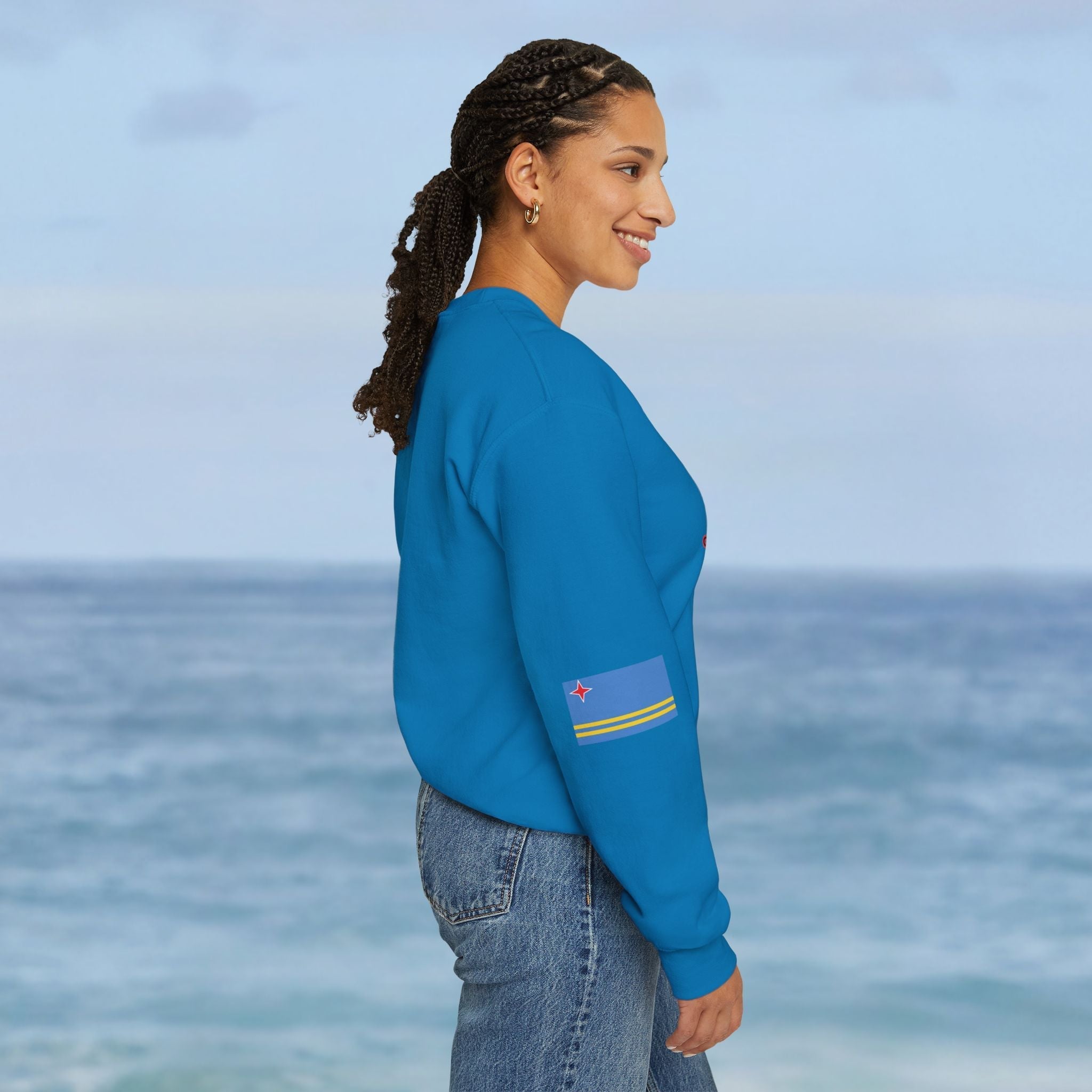 Aruba Caribbean University Sweatshirt Gildan 18000 Unisex Heavy Blend Crewneck Sweatshirt La Vie Bien Aruba Caribbean University Sweatshirt