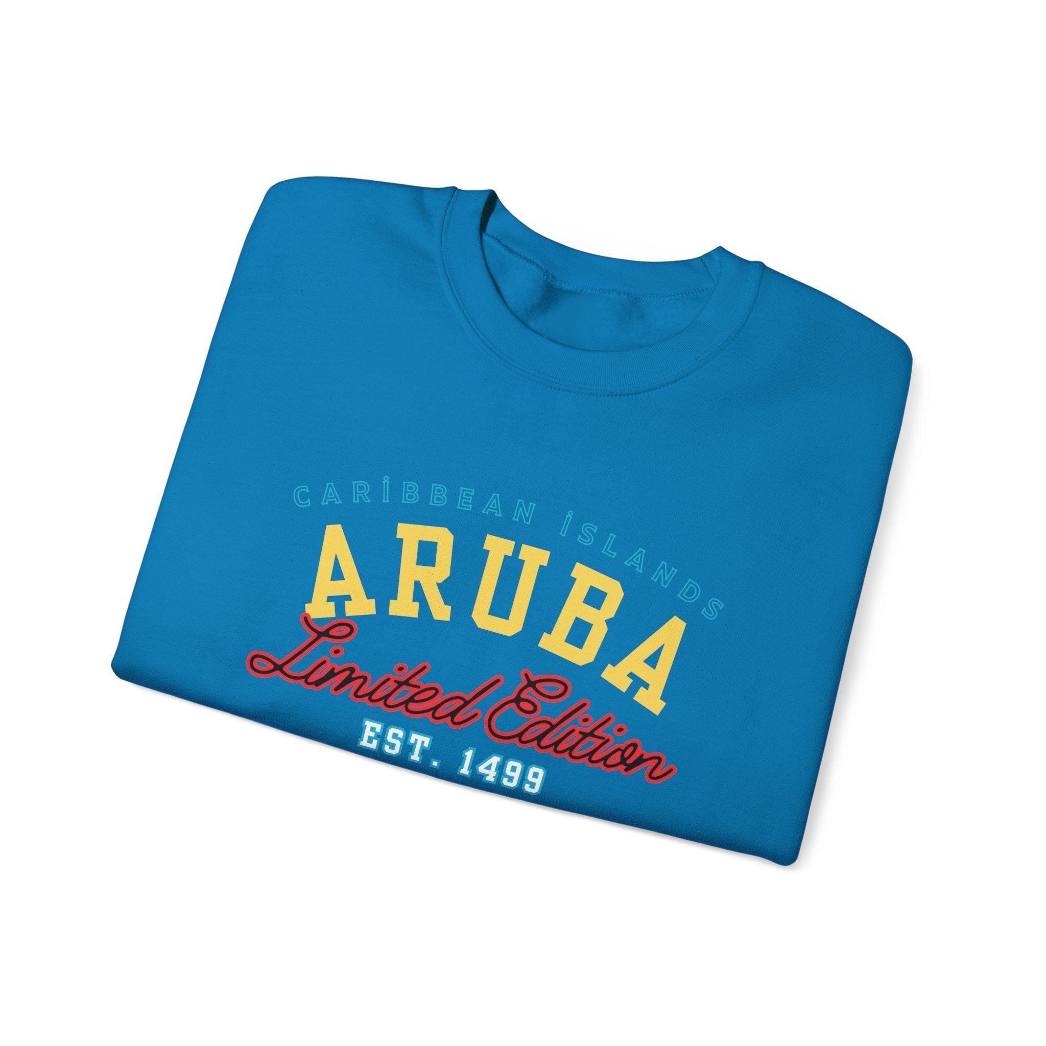 Aruba Caribbean University Sweatshirt Gildan 18000 Unisex Heavy Blend Crewneck Sweatshirt La Vie Bien Aruba Caribbean University Sweatshirt