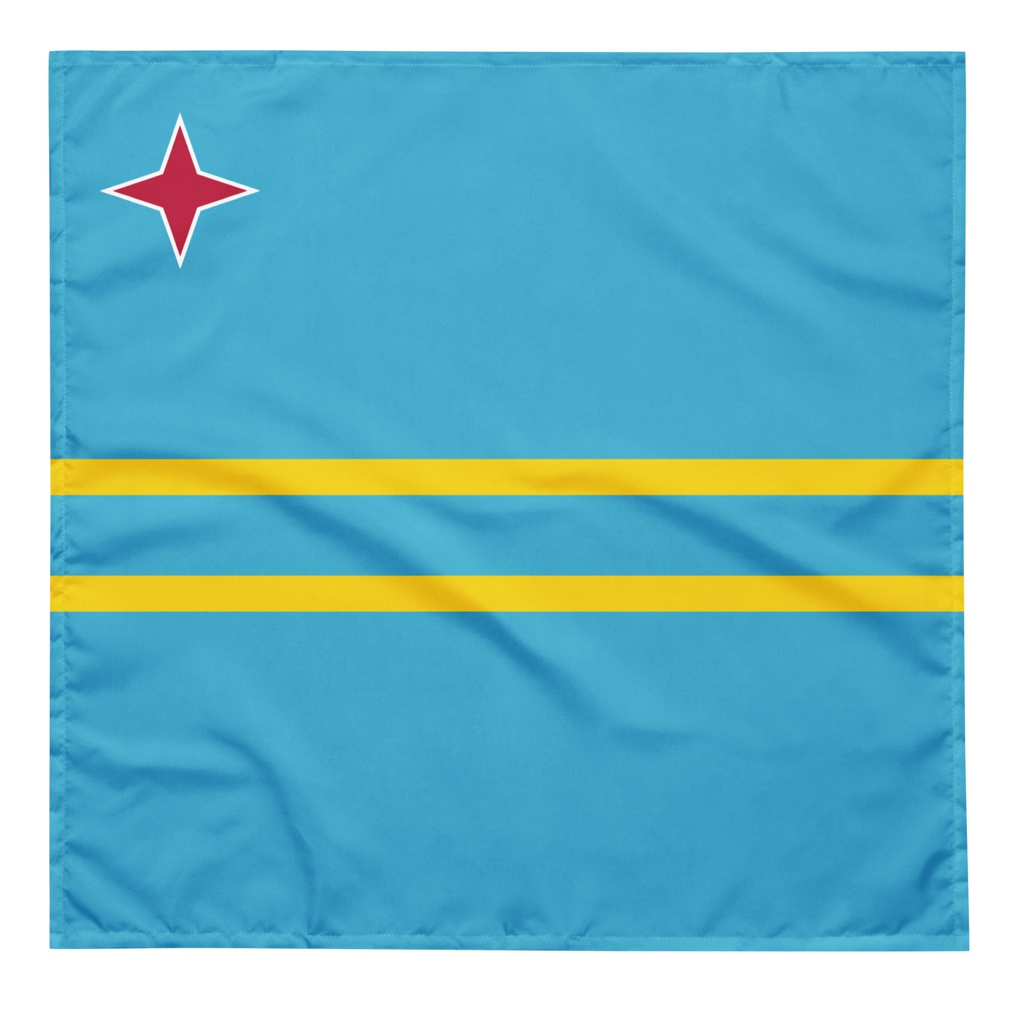 Aruba Flag Bandana All-Over Print Bandana La Vie Bien Aruba Flag Bandana