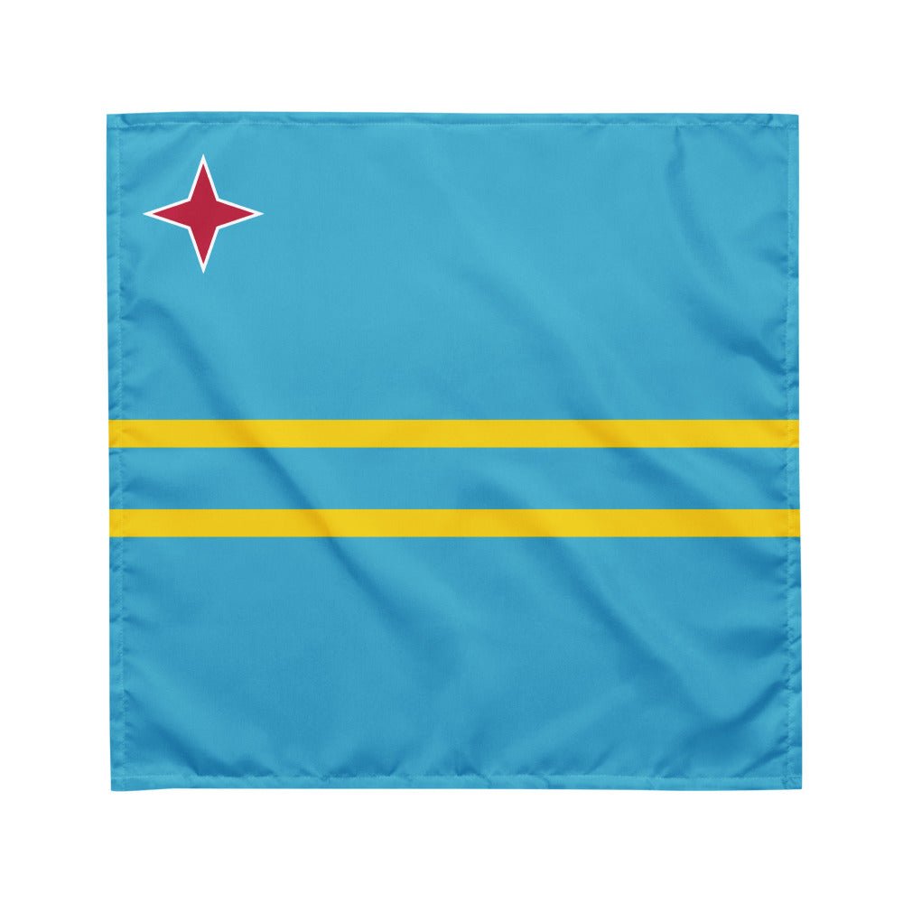 Aruba Flag Bandana All-Over Print Bandana La Vie Bien Aruba Flag Bandana