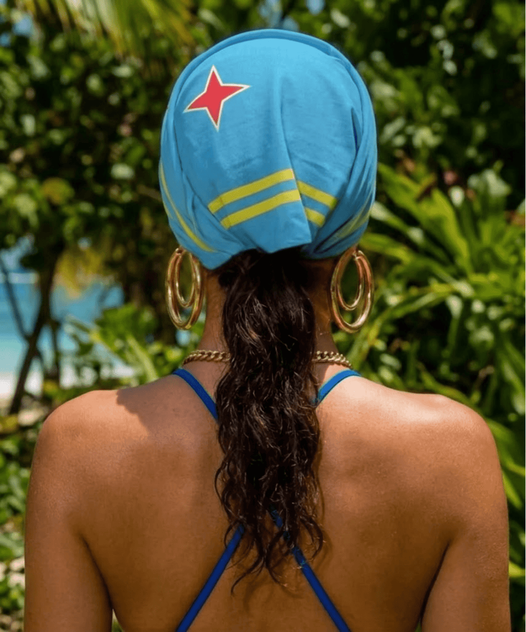Aruba Flag Bandana All-Over Print Bandana La Vie Bien Aruba Flag Bandana