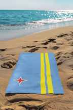 Aruba Flag Beach Towel Beach Towel (Generic Brand) La Vie Bien Aruba Flag Beach Towel