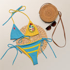 Aruba Flag String Bikini All - Over Print Recycled String Bikini La Vie Bien Aruba Flag String Bikini