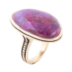 Aruba Purple Turquoise Golden Statement Ring by Barse Jewelry