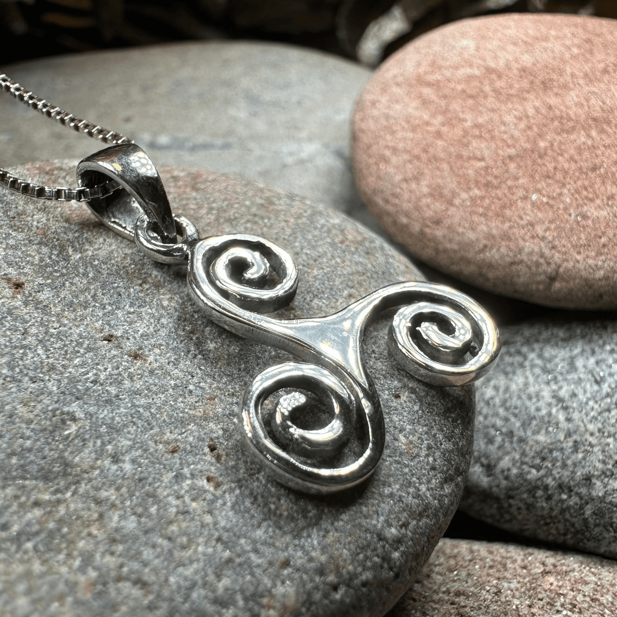 Arwyn Celtic Spiral Necklace Pendant La Vie Bien Arwyn Celtic Spiral Necklace