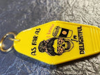As Far As I Know, I'm Delightful Motel Keychain by Hoosier Handkerchief Company