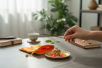 Metal Golden Pichawai Design Plate & Dibbi with Enamel Finish (Assorted)