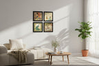 Set of 2 - Round Shape MDF Wall Hanging Decor