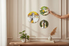 Set of 3 - Round Shape MDF Wall Hanging Decor