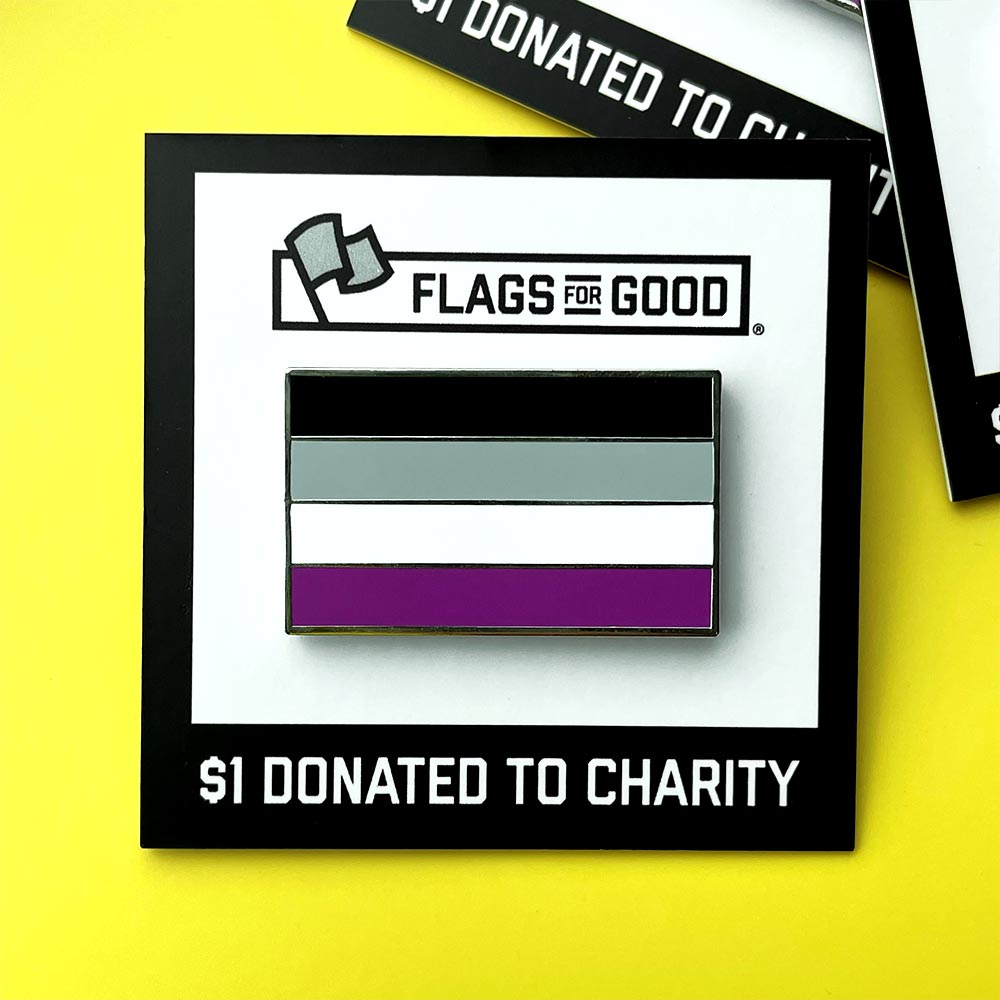 Asexual (Ace) Pride Flag Enamel Pin Enamel Pin La Vie Bien Asexual (Ace) Pride Flag Enamel Pin