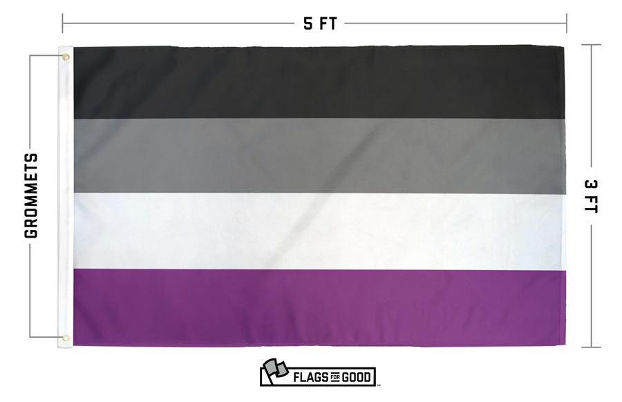 Asexual (Ace) Pride Flag Flag La Vie Bien Asexual (Ace) Pride Flag