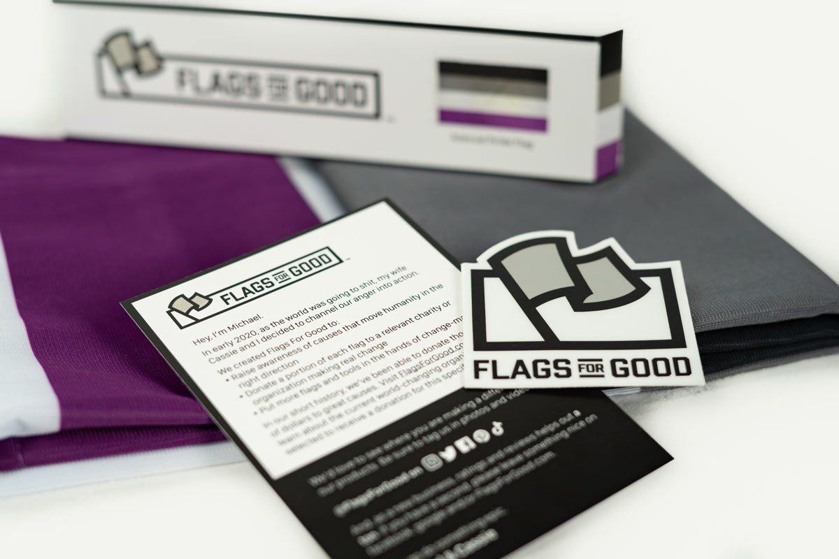 Asexual (Ace) Pride Flag Flag La Vie Bien Asexual (Ace) Pride Flag