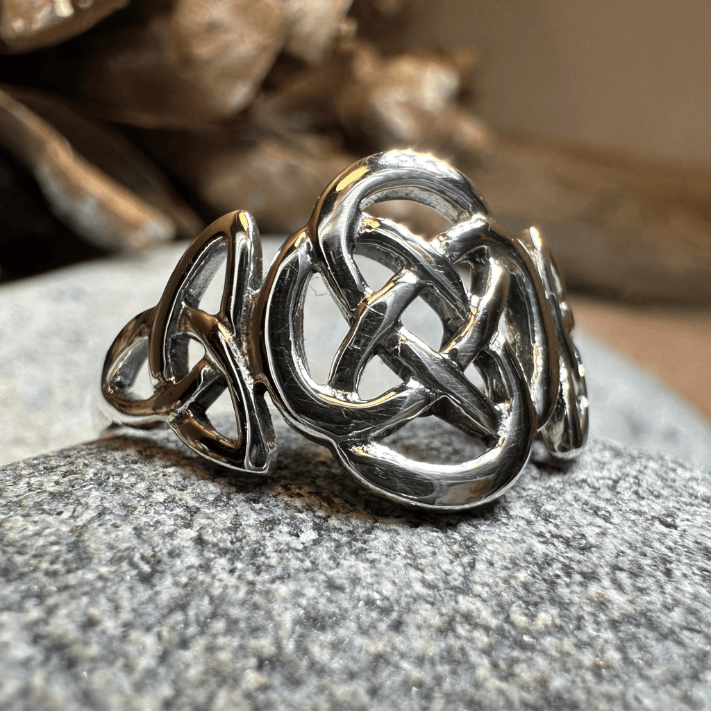 Asha Celtic Dara Knot Ring in Sterling Silver Ring La Vie Bien Asha Celtic Dara Knot Ring in Sterling Silver