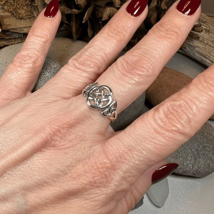 Asha Celtic Dara Knot Ring in Sterling Silver Ring La Vie Bien Asha Celtic Dara Knot Ring in Sterling Silver
