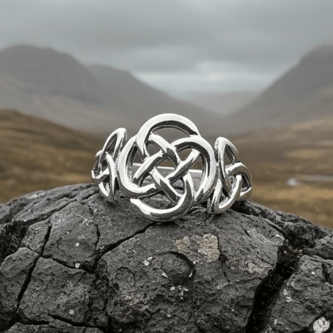 Asha Celtic Dara Knot Ring in Sterling Silver Ring La Vie Bien Asha Celtic Dara Knot Ring in Sterling Silver