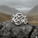 Asha Celtic Dara Knot Ring in Sterling Silver Ring La Vie Bien Asha Celtic Dara Knot Ring in Sterling Silver
