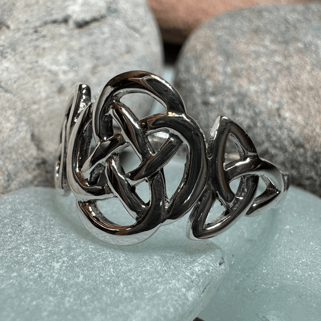 Asha Celtic Dara Knot Ring in Sterling Silver Ring La Vie Bien Asha Celtic Dara Knot Ring in Sterling Silver
