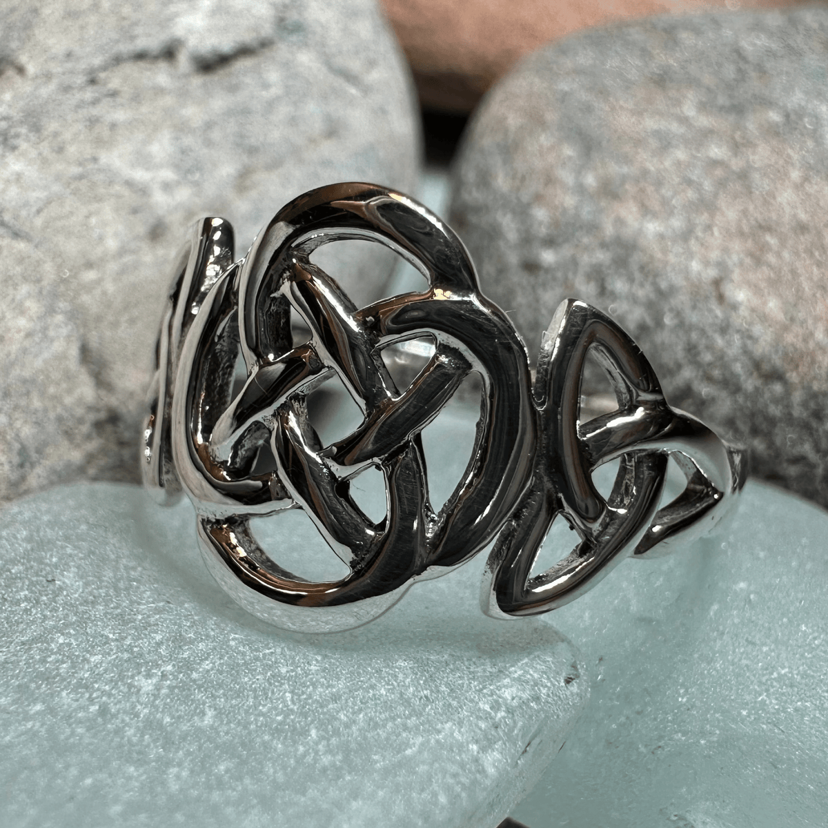 Asha Celtic Dara Knot Ring in Sterling Silver Ring La Vie Bien Asha Celtic Dara Knot Ring in Sterling Silver
