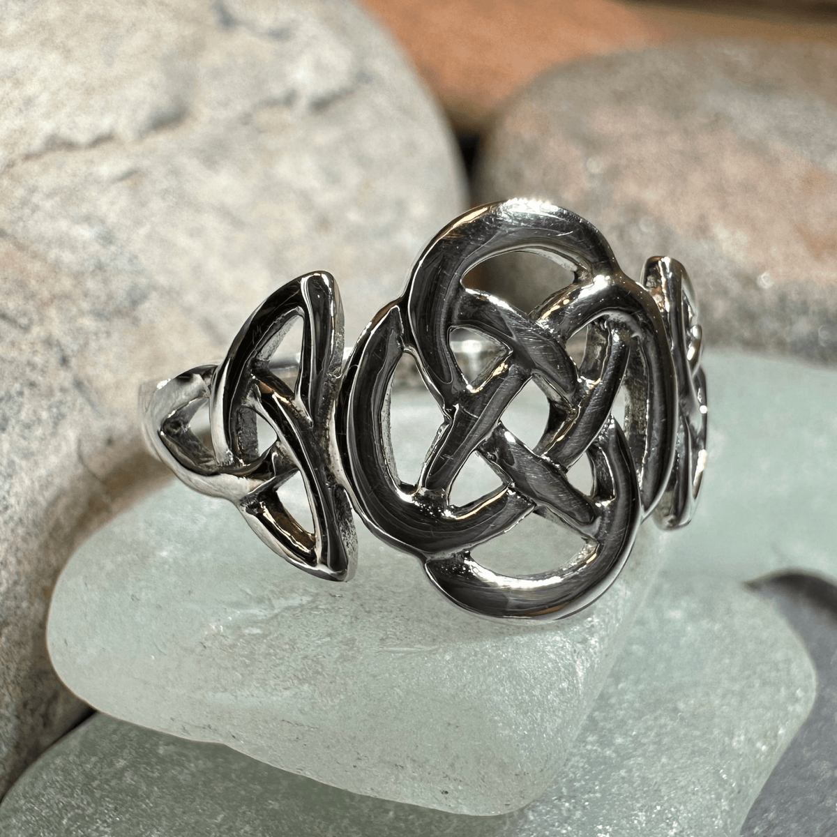 Asha Celtic Dara Knot Ring in Sterling Silver Ring La Vie Bien Asha Celtic Dara Knot Ring in Sterling Silver