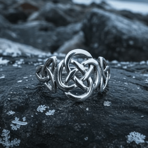 Asha Celtic Dara Knot Ring in Sterling Silver Ring La Vie Bien Asha Celtic Dara Knot Ring in Sterling Silver