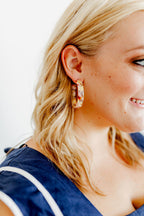 Ashley Medium Hoop Earrings - Autumn Bouquet