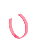 Ashley Mega Hoop Earrings - Azalea Pink