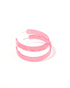 Ashley Mega Hoop Earrings - Azalea Pink