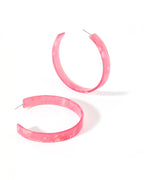 Ashley Mega Hoop Earrings - Azalea Pink