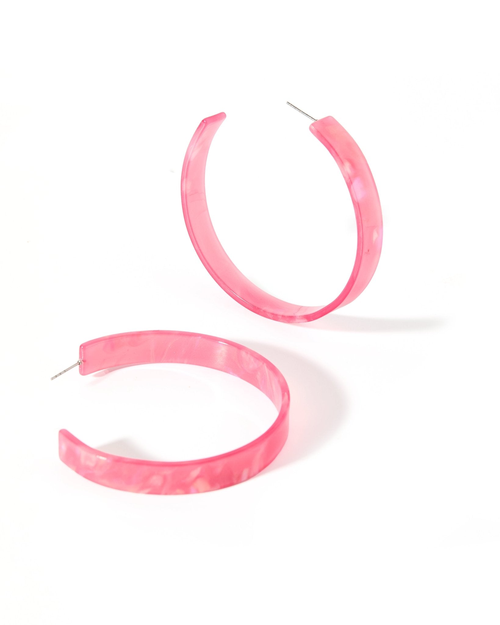 Ashley Mega Hoop Earrings - Azalea Pink