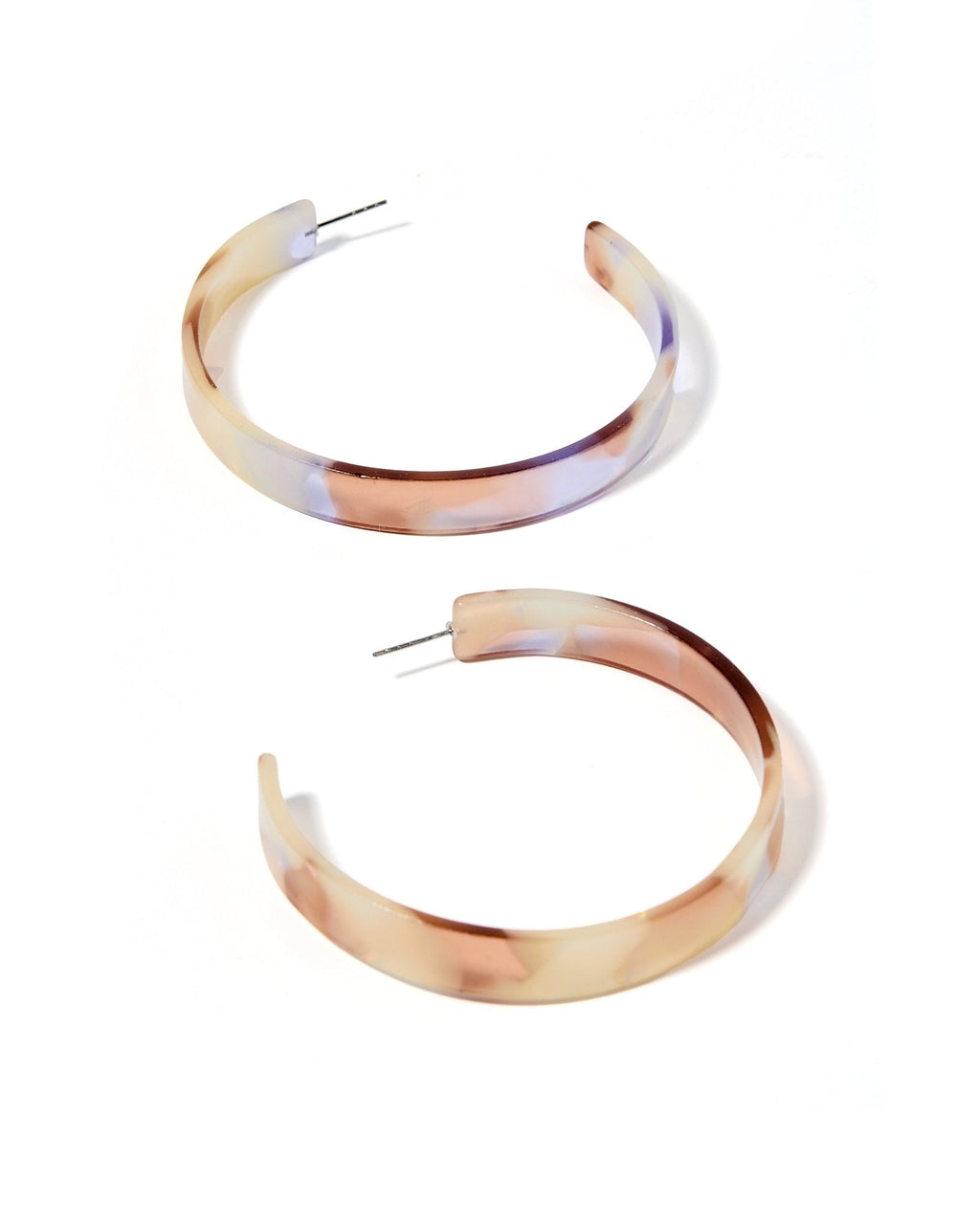Ashley Mega Hoop Earrings - Lavender Honey