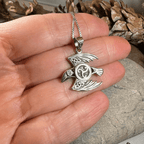 Astrid Celtic Raven Necklace in Sterling Silver Pendant La Vie Bien Astrid Celtic Raven Necklace in Sterling Silver