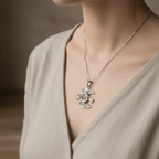 Astrid Celtic Raven Necklace in Sterling Silver Pendant La Vie Bien Astrid Celtic Raven Necklace in Sterling Silver