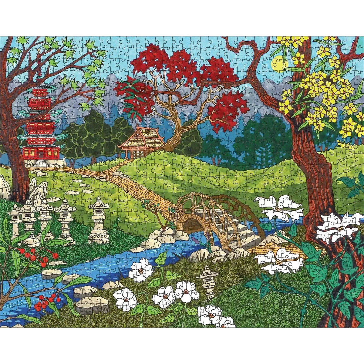 At the Japanese Garden 1000 Piece Jigsaw Puzzle Pomegranate Jigsaw Puzzle La Vie Bien At the Japanese Garden 1000 Piece Jigsaw Puzzle Pomegranate