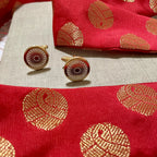 Indian Flag Chakra Cufflinks by Modern Desi