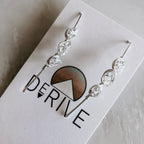 Atlantic Threader Earrings with Herkimer Diamonds by Derive Jewelry
