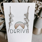 Atlantic Threader Earrings with Herkimer Diamonds by Derive Jewelry