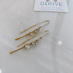 Atlantic Threader Earrings with Herkimer Diamonds by Derive Jewelry