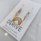 Atlantic Threader Earrings with Herkimer Diamonds by Derive Jewelry