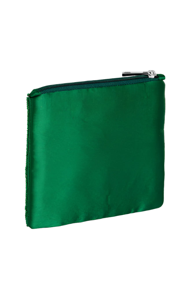 Lucky Shamrock Beaded Coin Purse