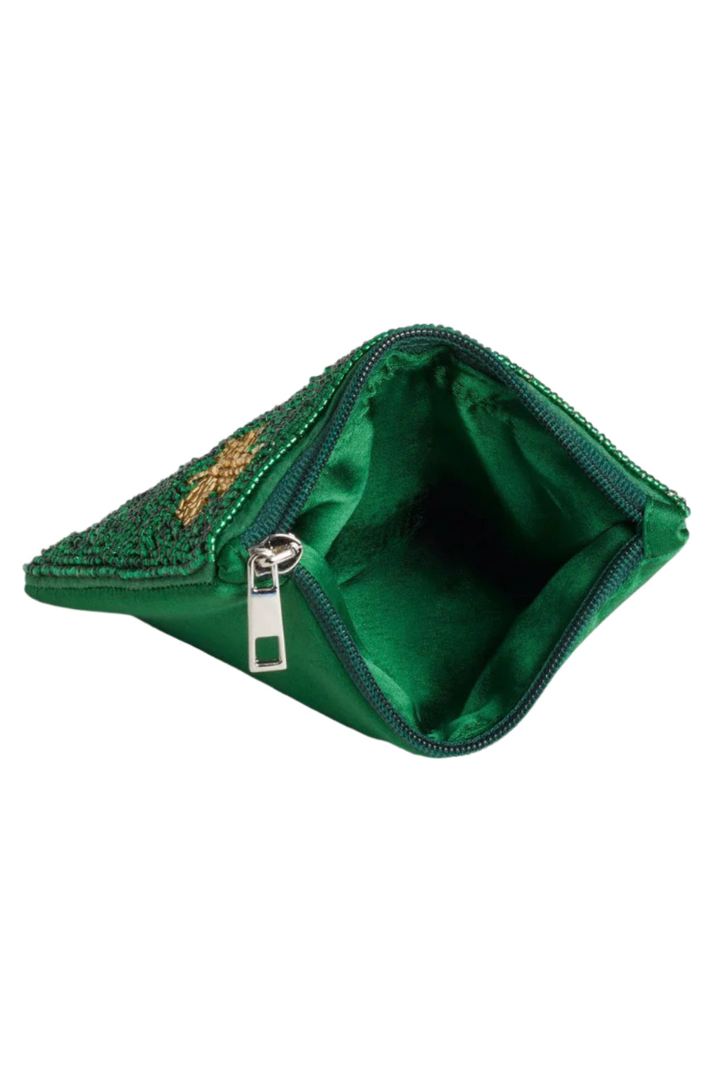 Lucky Shamrock Beaded Coin Purse