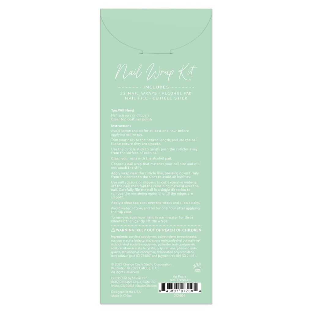 Au Pears Nail Wrap Kit | Nail Care Arts Tools Accessories | On - the - go Travel Kit