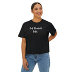 Auf Deutsch bitte Boxy Tee, German Phrase Shirt, Cropped White Tee T-Shirt La Vie Bien Auf Deutsch bitte Boxy Tee, German Phrase Shirt, Cropped White Tee